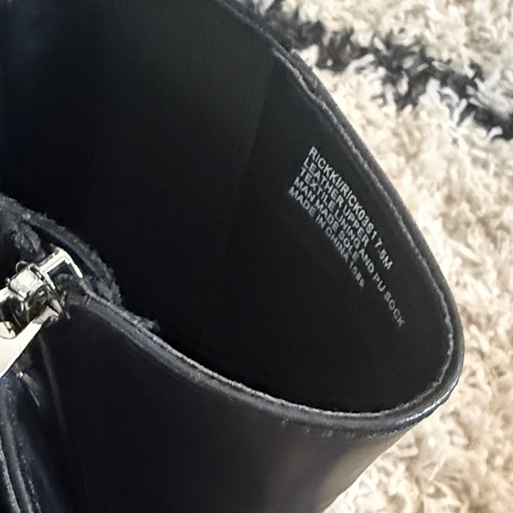 Steve Madden Elegant Black Leather Ankle Boots 7.5 - Picture 5 of 8